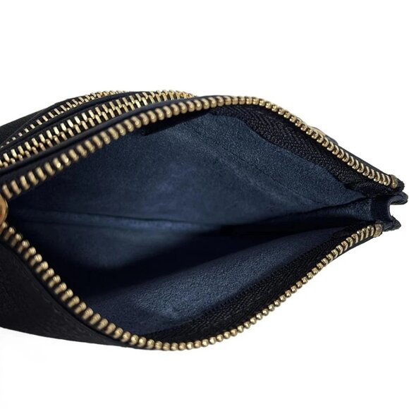 EMPORIO ARMANI - Dark Navy Leather Pouch - Picture 4 of 5